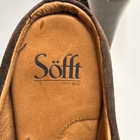 Söfft Studded Suede Mules Womens 10M Brown Studded Grunge Retro 90s 70s Y2k - Picture 6 of 11